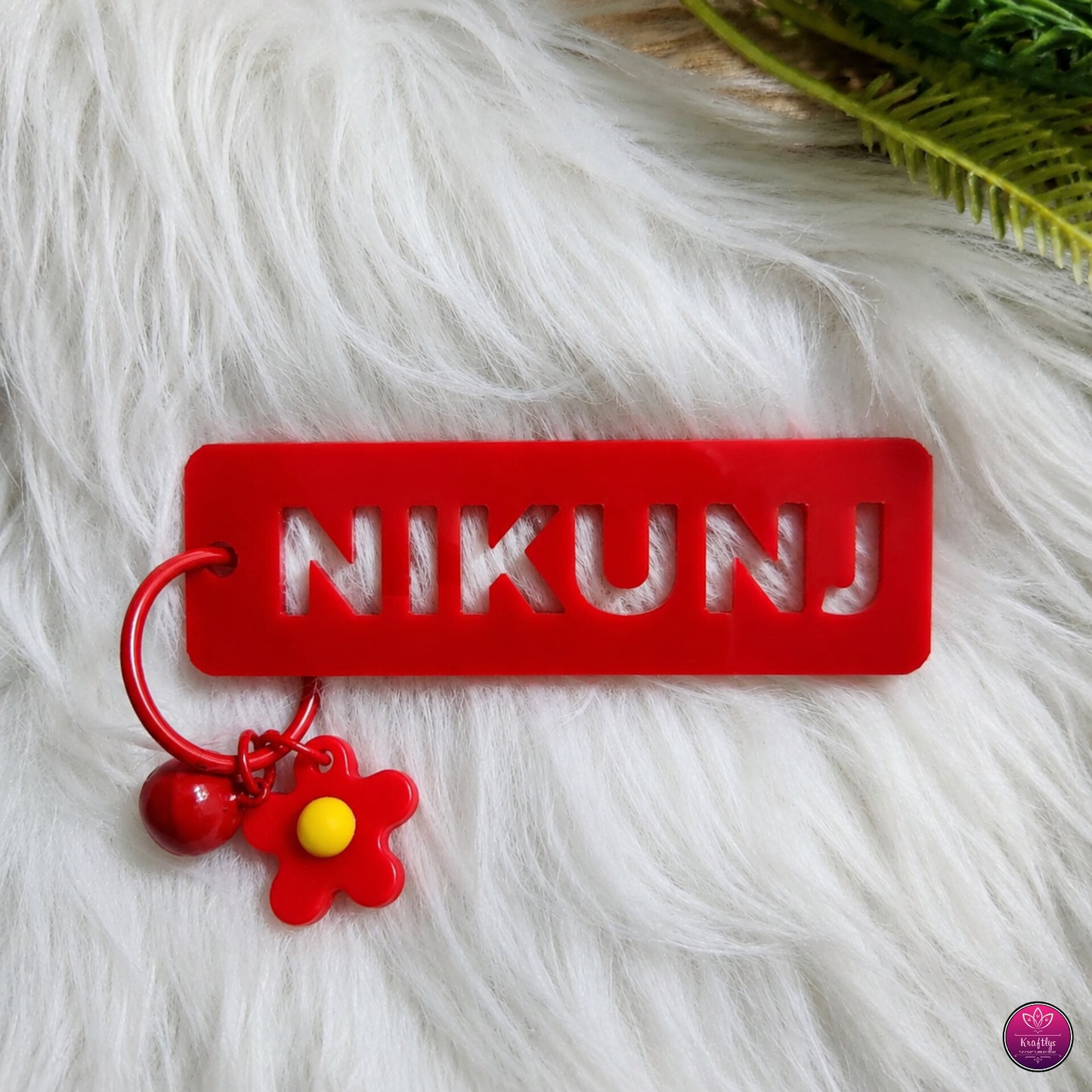 Personalized Name Bag Charms for Kids - Rectangle
