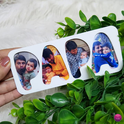 Customised Acrylic Photo Frame Magnet - Papa - Mom - Fridge magnet