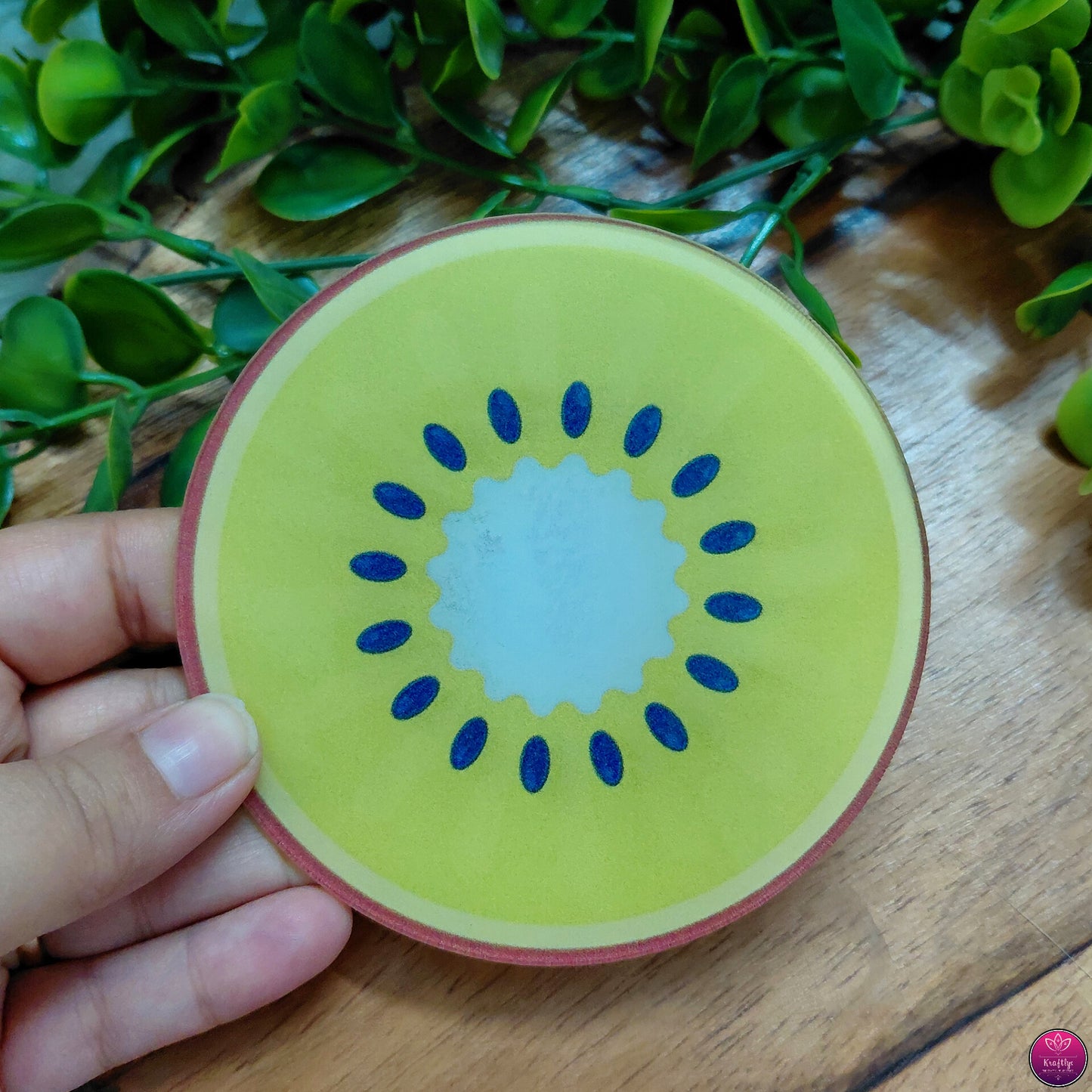 Fruit Acrylic Coasters - Set of 4 Vibrant Printed Round Coaster