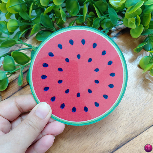 Fruit Acrylic Coasters - Set of 4 Vibrant Printed Round Coaster