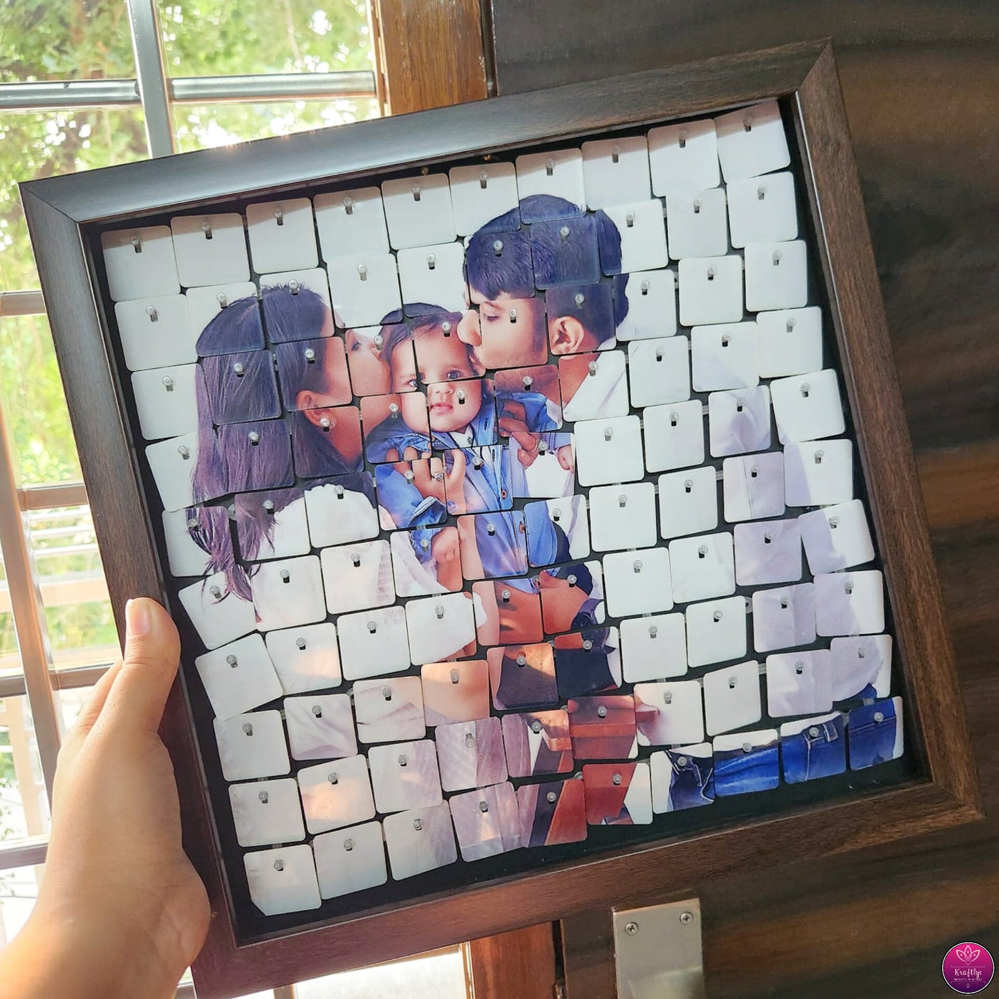 Personalized Shimmering Photo Collage | Custom Sequin Picture Frame