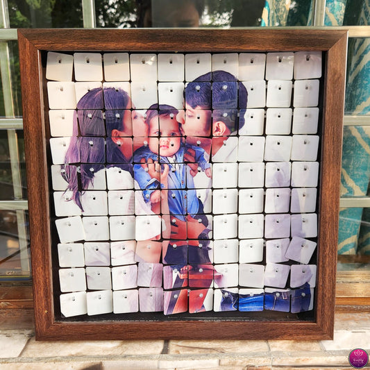 Personalized Shimmering Photo Collage | Custom Sequin Picture Frame