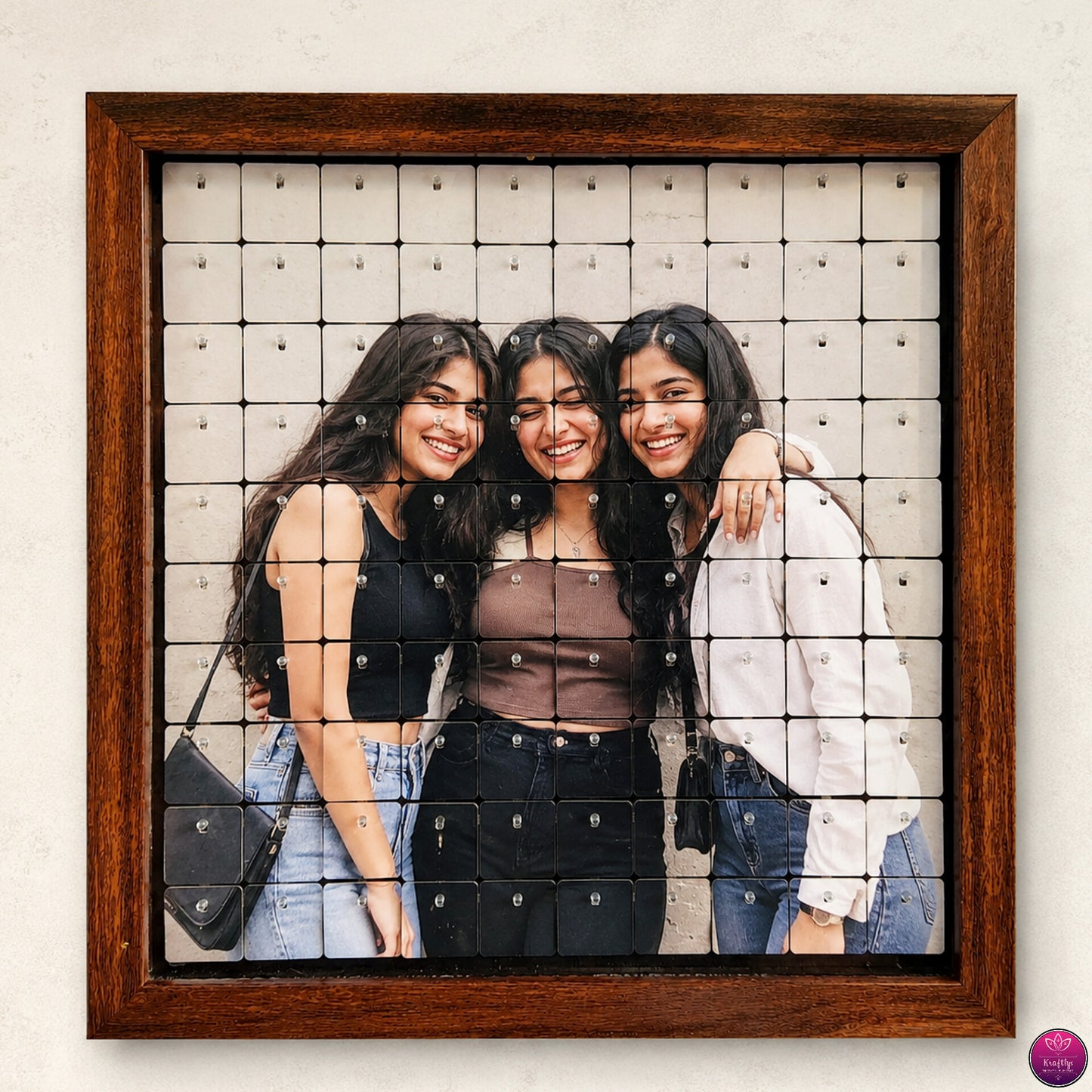 Personalized Shimmering Photo Collage | Custom Sequin Picture Frame