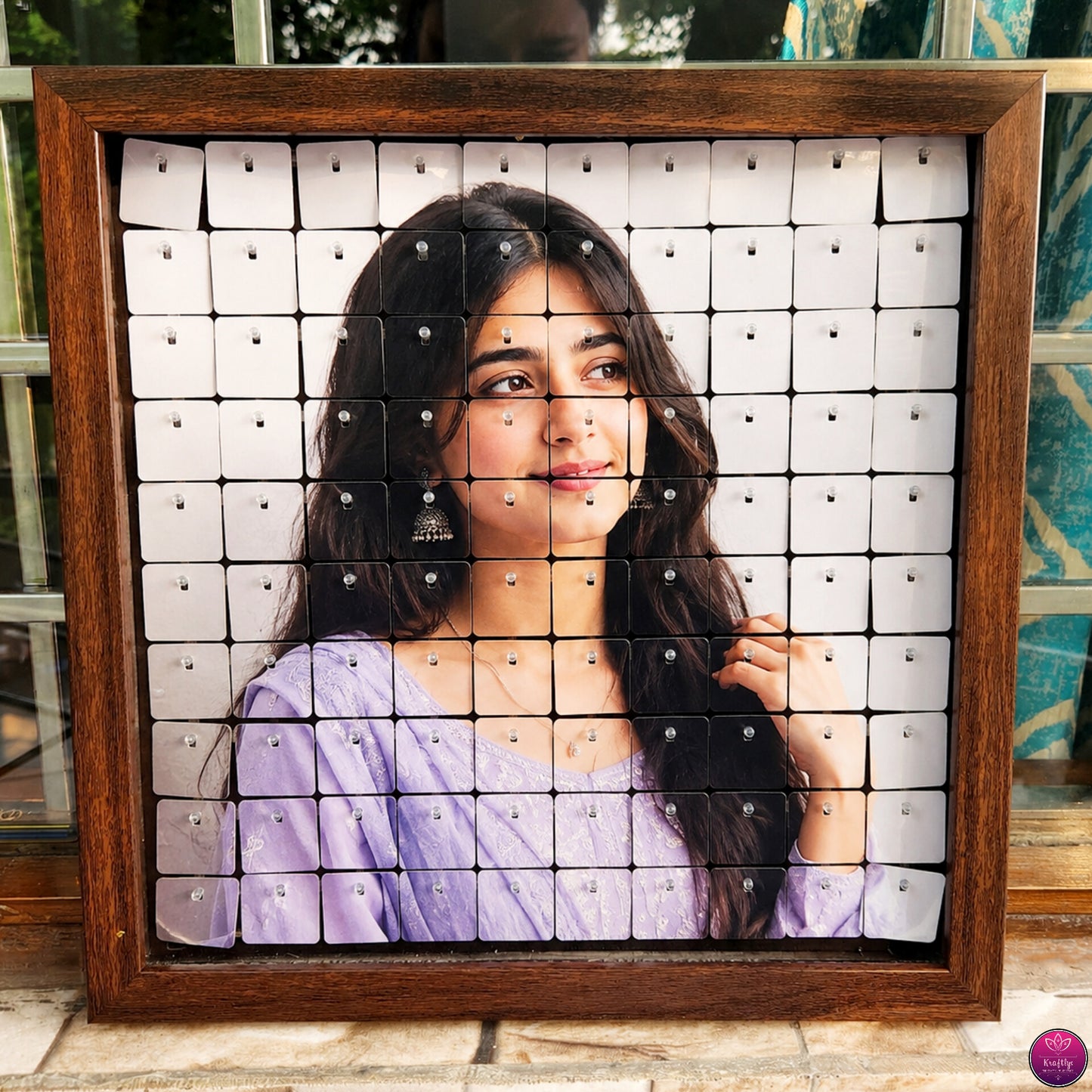 Personalized Shimmering Photo Collage | Custom Sequin Picture Frame