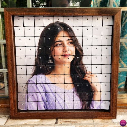 Personalized Shimmering Photo Collage | Custom Sequin Picture Frame