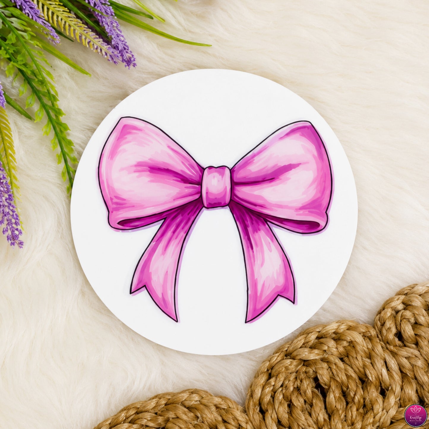 Designer Acrylic Coasters - Set of 6 Vibrant Printed Round Coaster
