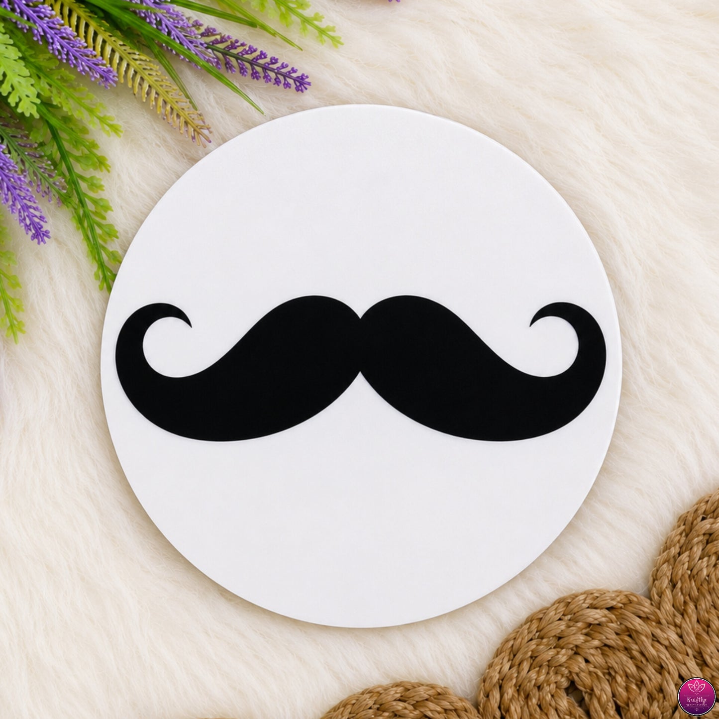 Designer Acrylic Coasters - Set of 6 Vibrant Printed Round Coaster