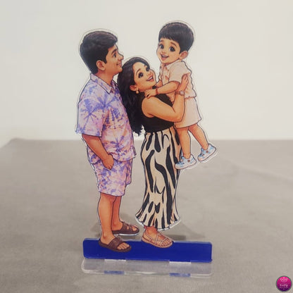 Personalized Acrylic Photo Standie | Custom Frame Standy Caricature Style