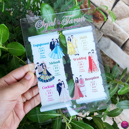 Acrylic Wedding Invites - Trending Viral Invite for Weddings, Anniversary & Birthdays
