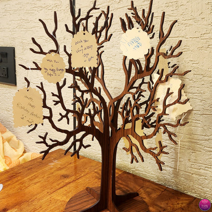 Wishing Tree - Custom Guest Message for Special Occasions | Wooden Keepsake Display