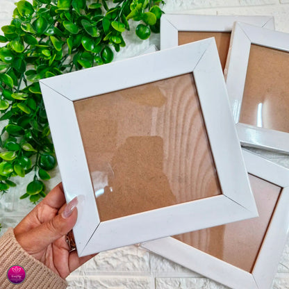 SQUARE WOODEN FRAME | BLANK WHITE FRAME