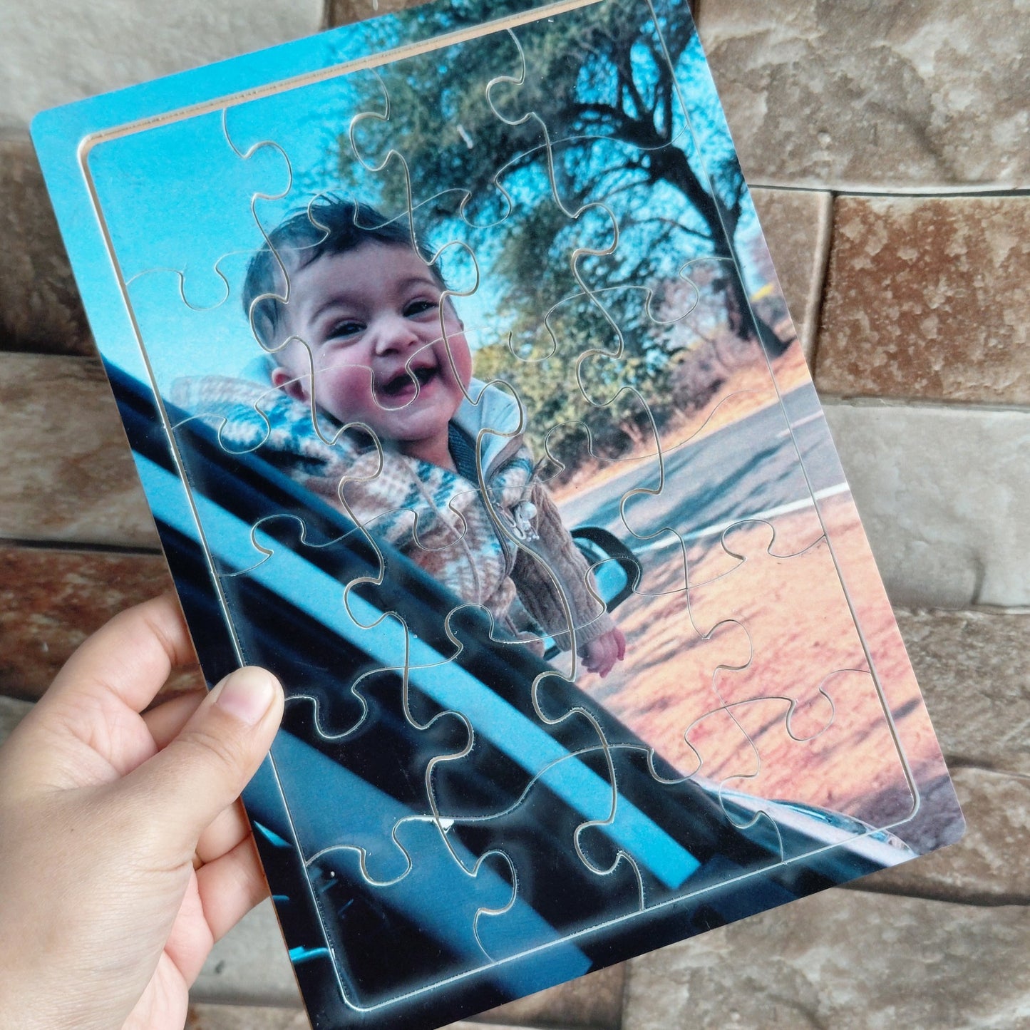 Personalized Acrylic Photo Puzzle | Custom Baby Photo Puzzle Frame | Unique Birthday Return Gift Idea