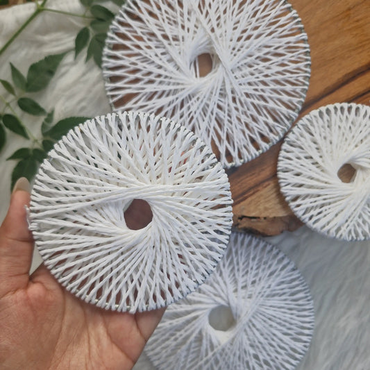 Handmade Circular Thread Mesh for Wall Hanging, Home Decor, Crafting Purposes