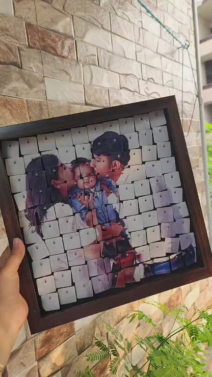 Personalized Shimmering Photo Collage | Custom Sequin Picture Frame