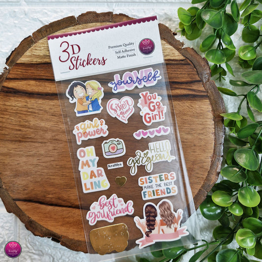 3D STICKER | GO GIRL